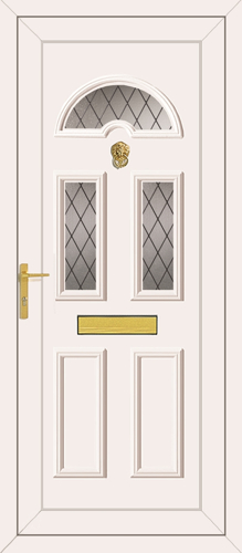 Carter 3 Diamond Lead - UPVC Door