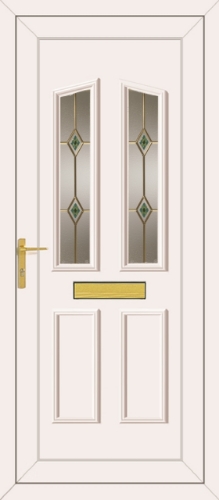 Clinton Green Fusion Gold - UPVC Doors