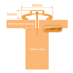 Picture of Alukap-XR 60mm Bar 4.8m 45mm RG WH Alu E/Cap
